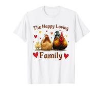 Loving Cute Chicken Family Hen Rooster Chick Funny Farmer Camiseta