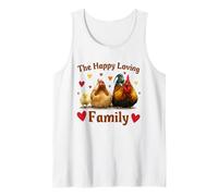 Loving Cute Chicken Family Hen Rooster Chick Funny Farmer Camiseta sin Mangas