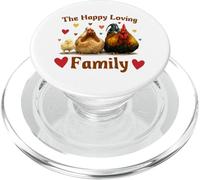 Loving Cute Chicken Family Hen Rooster Chick Funny Farmer PopSockets PopGrip para MagSafe