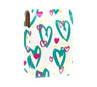Loving Heart - Estuche portátil para pintalabios para viajes, mini caja de almacenamiento de lápiz labial con espejo para mujeres y mujeres, bolsa de cosméticos de cuero, Varios colores, 9.5x2x7 cm/3.7x0.8x2.7 in