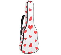 Loving Heart Pattern Guitar Gig Bag impermeable cremallera suave guitarra mochila para bajo acústica y clásica guitarra eléctrica folk caso