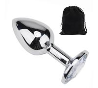 Loving Joy Juguetes sexuales con plug anal para principiantes, Juguete sexual con plug anal, Plug anal con joyas para hombres, mujeres y parejas, Plug anal fácil de usar, Juguetes sexuales de metal