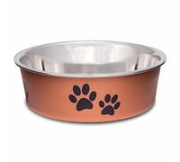 LOVING PETS - Cuenco metálico Bella para Mascotas, tamaño pequeño, 350 ml, Color Cobre
