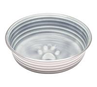 LOVING PETS Le Bol - Cuenco Interior esmaltado de Acero Inoxidable para Perro, Antideslizante, Apto para lavavajillas, Plato Duradero para Mascotas, Color Gris Parisino, Grande (1,4 litros)