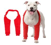LovinPet Calentadores de patas delanteras para perro, rojo, XXL