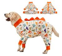 LovinPet Großer Hunde-Einteiler, großer Hunde-Pyjama, Anti-Lecking, Nach Operationen, Genesung Von Hundekleidung, Großer Hund, Jammies, Leicht, Stretch-Jersey, Strick, Hundekleidung, UV-Schutz/XXL
