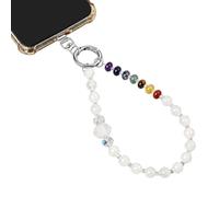 Lovionus89 Llavero de cristal con prisma hexagonal para iPhone y bolso, accesorio hecho a mano para mujer, 27cm, Resina, Sin piedra preciosa