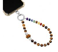 Lovionus89 Llavero de cristal con prisma hexagonal para iPhone y bolso, accesorio hecho a mano para mujer, 27cm, Resina, Sin piedra preciosa