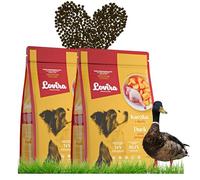 Lovira - Cibo secco per cani - Crocchette per cani - Senza cereali, con Alto contenuto di Carne, 50% anatra - con Zucca, erbe aromatiche e Verdure - Sensitive - Adulti - 2 x 3 kg