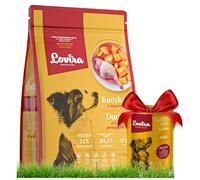Lovira - Cibo secco per cani - Crocchette per cani - Senza cereali, con Alto contenuto di Carne, 50% anatra - Set con cibo umido in lattina All’anatra - adulti - 3 kg + 400 g