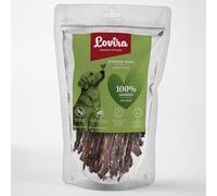 Lovira - Snack da masticare per cani - Carne essiccata per cani - Strisce di capriolo - 100% Carne essiccata, Senza cereali, Senza additivi artificiali - per attività, Relax e addestramento - 80 g