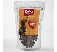 Lovira - Snack da masticare per cani - Carne essiccata per cani - Strisce di Cervo - 100% Carne essiccata, Senza cereali, Senza additivi artificiali - per attività, Relax e addestramento - 80 g