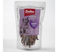 Lovira - Snack da masticare per cani - Carne essiccata per cani - Strisce di oca - 100% Carne essiccata, Senza cereali, Senza additivi artificiali - attività, Relax e addestramento - 80 g