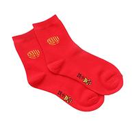LOVIVER 1 par de calcetines rojos Fu decorativos, cálidos, cómodos, informales, suaves, más gruesos, cómodos para fútbol, invierno, dormitorio, deportes, mujeres
