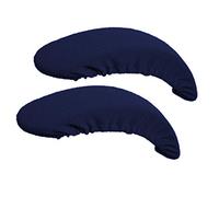 LOVIVER 1 Par Funda Elástica Cubierta para Reposabrazos de Sillas de Oficina, Azul Oscuro