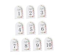 LOVIVER 10 letreros de arco para mesa de boda, soportes para números de mesa fáciles de leer, del 1 al 10, para fiestas en casa y banquetes.