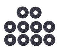 LOVIVER 10 Uds. Junta de Arandela de Bloqueo de Hebilla de Correa de Guitarra para Piezas de Bajo de Guitarra, Negro