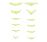 LOVIVER 12 Pegatinas de Pared de Murciélagos Brillantes de Halloween