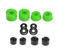 LOVIVER 12 Piezas Bujes para Skateboard Set de Bujes para Camión de Longboard Kit de Cazoletas con Cilindro Y Cono de PU Accesorios para Reparación de Camione, Verde