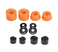 LOVIVER 12 Piezas Bujes para Skateboard Set de Bujes para Camión de Longboard Kit de Cazoletas con Cilindro Y Cono de PU Accesorios para Reparación de Camione, Naranja
