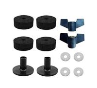 LOVIVER 12 piezas de fieltros para soporte de platillos, repuesto de platillos, accesorio, resistente, para batería, fundas y arandelas para platillos, Negro