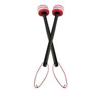 LOVIVER 2 mazos de tambor antideslizantes, accesorios para instrumentos musicales con cordón, mazos de cabeza de fieltro para bandas de viento, equipos de, 32,5 cm rojo blanco