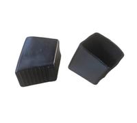 LOVIVER 2 Piezas Almohadilla Antideslizante para Escalera Protector de Pie Topes de Goma Amortiguadores de Caucho Elástico, Negro, Modelo Regular 25x38 2 Piezas