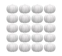 LOVIVER 20 Piezas Calabazas de Espuma Blanca, Accesorios de Calabazas Artificiales, Calabazas de poliestireno, Artes y Manualidades para Halloween, Proyecto