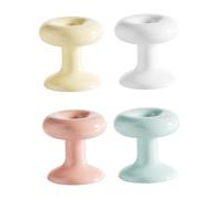 LOVIVER 4 pulsadores de inodoro con forma de dona, con protección de clavos largos, mango de extensión a presión, botón pulsador superior para inodoro,