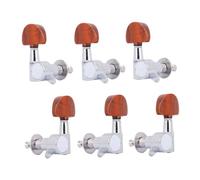LOVIVER 6 clavijas de afinación de guitarra 3L3R, perillas, llaves de afinación, clavijas de afinación de guitarra eléctrica para cabezal de máquina, Rojo