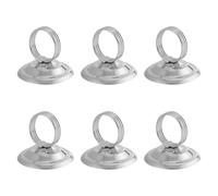 LOVIVER 6 portanúmeros de mesa de acero inoxidable, clips para fotos, anilla para tarjetas de lugar, para centros de mesa, fotos, oficinas, restaurantes.
