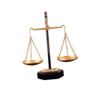 LOVIVER Accesorios de decoración del hogar Metal Libra Abogado Escala de la Justicia Bandeja de exhibición de Mesa Soporte Central para Relojes Collar Anillos, 20cmx23cm