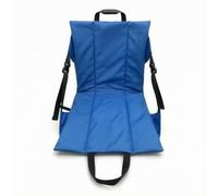 LOVIVER Asiento Plegable para Exterior Cojín Respaldo Almohadilla Colchoneta con Apoyo Lumbar Ajustable Base Antideslizante y Transporte con Asa y Correa en, Azul Real