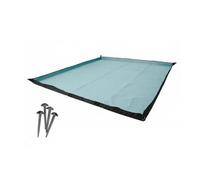 LOVIVER Barrera contra la Humedad Exterior Manta de Picnic Esterilla de Camping Lona para Impermeable con Bordes y Botones de Esquina Adecuada para Playa, Azul Cielo, 200 200cm