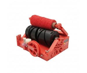 LOVIVER Bobinadora de Hilo de Mesa Bobinadora Máquina Enrolladora Medidor Digital de Longitud Plástico Resistente Pantalla Digital con Control de Tensión, Rojo, Estilo Lindo