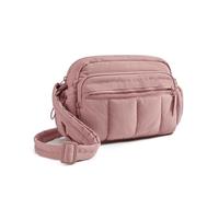LOVIVER Bolso Bandolera Acolchado para Mujer Bolso Cruzado Bolso de Hombro Bolso Ligero con Correa Regulable y Diseño Acolchado Moderno Adecuado para Desplazamientos Turismo, Array, Rosa Oscuro