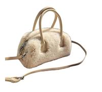 LOVIVER Bolso de peluche, suave y elegante, ideal para ir de al libre, trabajar o vacaciones en, Color Albaricoque