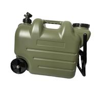 LOVIVER Botella de Agua para Acampar, dispensador de Bebidas, Ruedas, Ligero, con Grifo, Cubo para Transportar Agua, para emergencias en Coche, Barbacoa, Verde