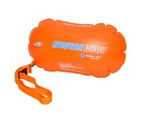 LOVIVER Boya de natación para Aguas Abiertas, Flotador de Arrastre, Burbuja compacta, Gruesa, de Alta Visibilidad, Inflable, Bolsa Seca, Flotador de Remolque, Naranja