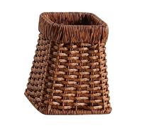 LOVIVER brochas de maquillaje, florero decorativo de imitación de ratán, tejido a mano, portátil, estuche de escritorio para baño, Style a