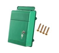 LOVIVER Buzón de pared con llave para exteriores, buzón con cerradura para cartas, de sugerencias para exteriores, de sugerencias para, Verde