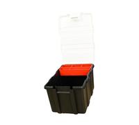 LOVIVER Caja de almacenamiento de ferretería, contenedor de ferretería, caja portátil para aparejos de pesca, organizador de piezas pequeñas para tornillos y, 13.5 Cm X 20 Cm X 12