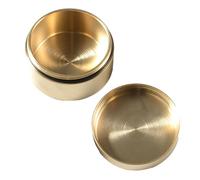 LOVIVER Caja de almacenamiento, pastillero de latón, pastillero, moneda, organizador de pastillas de viaje de metal, contenedor sellado para exteriores