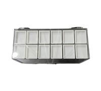 LOVIVER Caja de Paleta de Acuarela vacía de 12 Rejillas Caja de Paleta de Pintura Caja de Cuaderno de Dibujo de Pintura Corporal Caja de Pigmento práctica