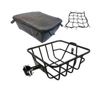 LOVIVER Cesta de Bicicleta Robusta para Adultos Organizador de Almacenaje con Estructura de Hierro Portaequipajes Y Transportador de Mascotas Práctica, con Bolsa