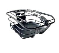 LOVIVER Cesta para Bicicleta Eléctrica Cesta Delantera Portaequipajes Canasta Metálica Rejilla de Hierro con Base Sólida y Fijación Segura Adecuada para, Negro