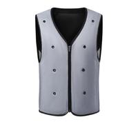 LOVIVER Chaleco Chaleco sin Mangas Chaleco de Trabajo Chaleco con Cremallera con Laterales de Malla Que Favorecen Flujo de Aire y Menor Restricción Adecuado, 4XL, Gris