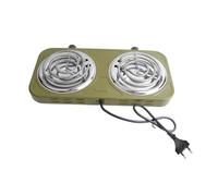 LOVIVER Cocina eléctrica de con Doble Quemador, Enchufe de Acero Inoxidable, electrodoméstico portátil y práctico con 2 Placas calefactoras.