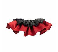 LOVIVER Collar Decorativo de Escenario en Negro y Rojo Accesorio con Volante Doble y Adorno Brillante Pieza Dramática para Especial Adecuado para Sesión de