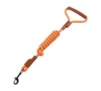 LOVIVER Correa de tracción para Perros de 1,5 m, Cuerda Trenzada para Entrenamiento al Libre, multifunción, Mango cómodo, Reutilizable para Correr al, Naranja